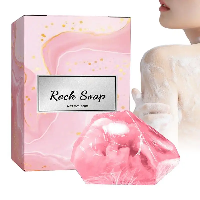 100g rock soapbar Body Whitening Soap Skin Bleaching Brighten Body Scrub Soap sea salt,lavender,rose,vanilla,peony,lily soap