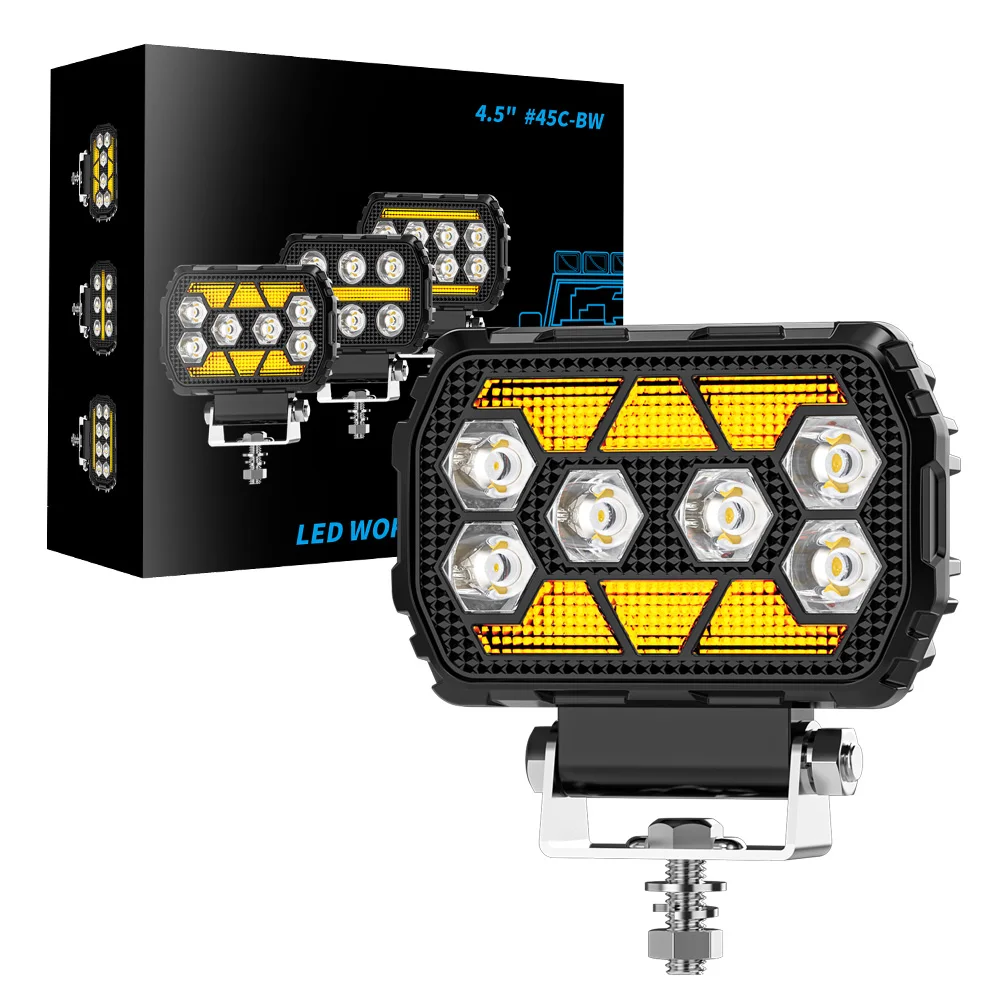 �y�Z�[�����z4.5�C���`�����`DRL�f�C�^�C�������j���O���C�g����LED��Ɠ��I�t���[�h�ԃX�|�b�g���C�gATV SUV 4X4�w�b�h���C�g�t���b�V��