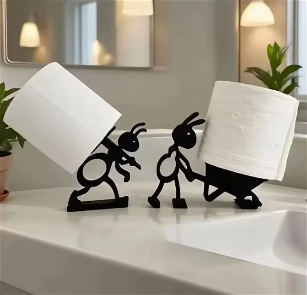 2026 Cute Animal Ant Tissue Iron Holder Minimalist Practical Paper Roll Holder An Ideal Creative For Holiday Gift Cool