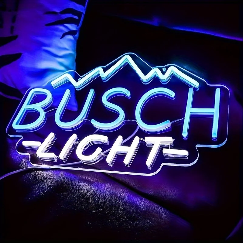 1 Stück Busch Light Buchstaben Licht, Ice Mountain Neonlicht, für Wanddekoration Neonlicht, Schlafzimmer-LED-Schild, für Männerhöhle