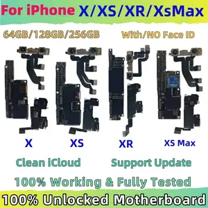 Bilashmart Fully Tested Unlocked Support IOS Update iPhone XS Max Motherboard chips Free Clean iCloud iphone X XR Logic board