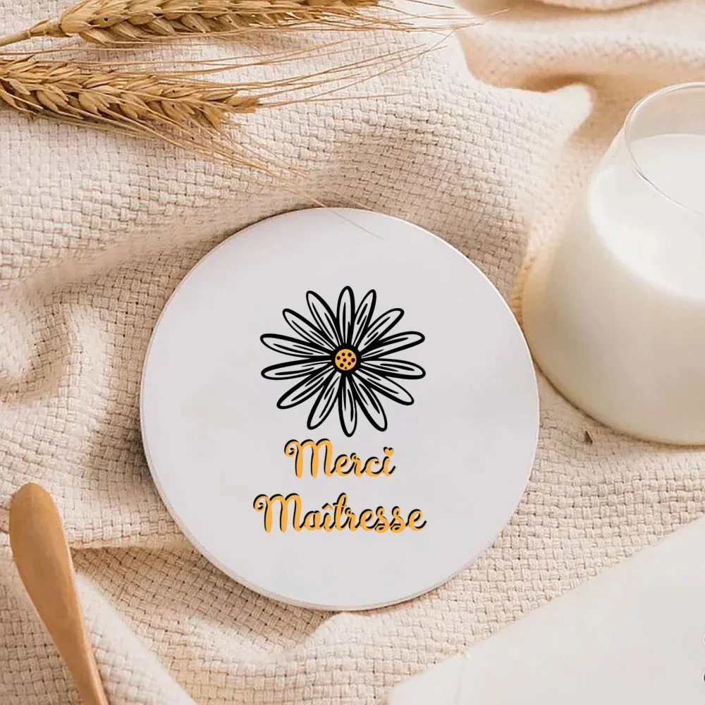 Thanks Teacher Coaster Gift for Teacher End of Term Funny Teachers Gift for Headteacher School Coffe Coaster Tabletop Protection
