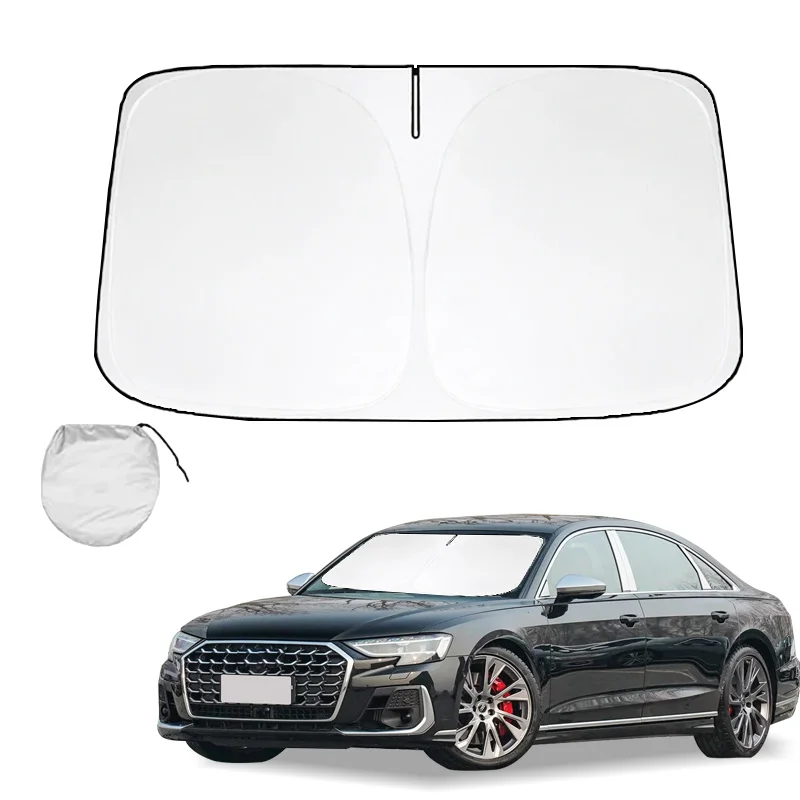 

Windshield Sun Shade For Audi S8 D4 D3 D2 2007-2024 Car Sunshade Cover Foldable Sun Visor Protector Blocks UV Rays