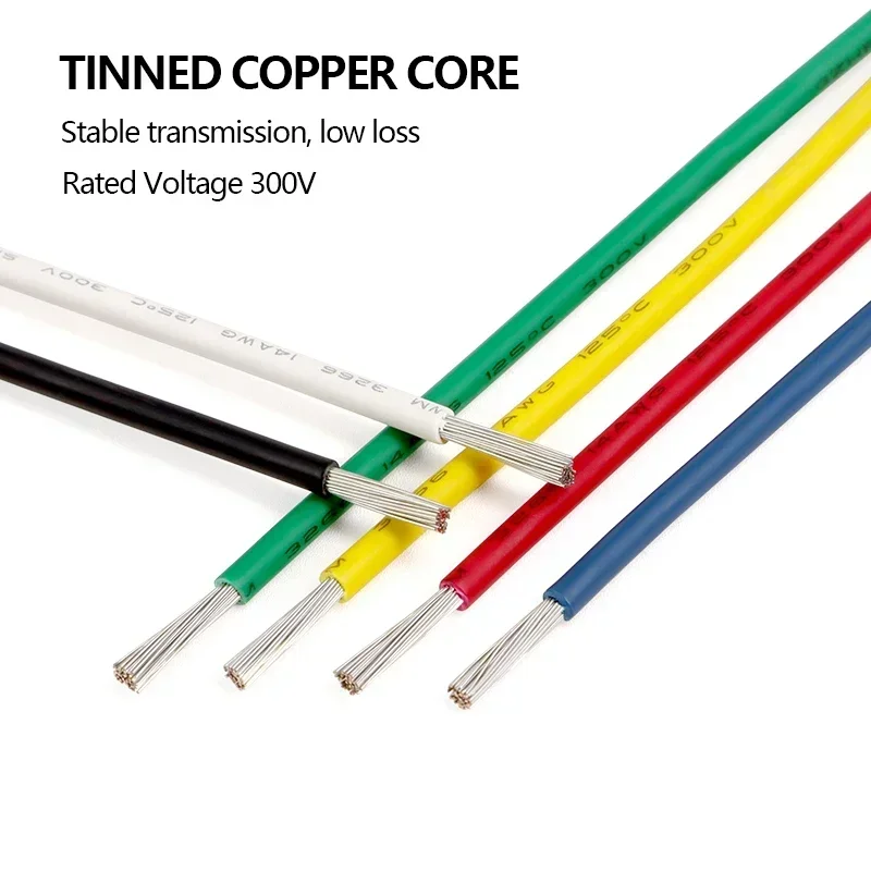 1/2/5/10m UL3266 PE Insulated Wire 30/28/26/24/22/20/18/16/14/12AWG Low-Smoke Halogen-Free Household Appliances Irradiated Cable