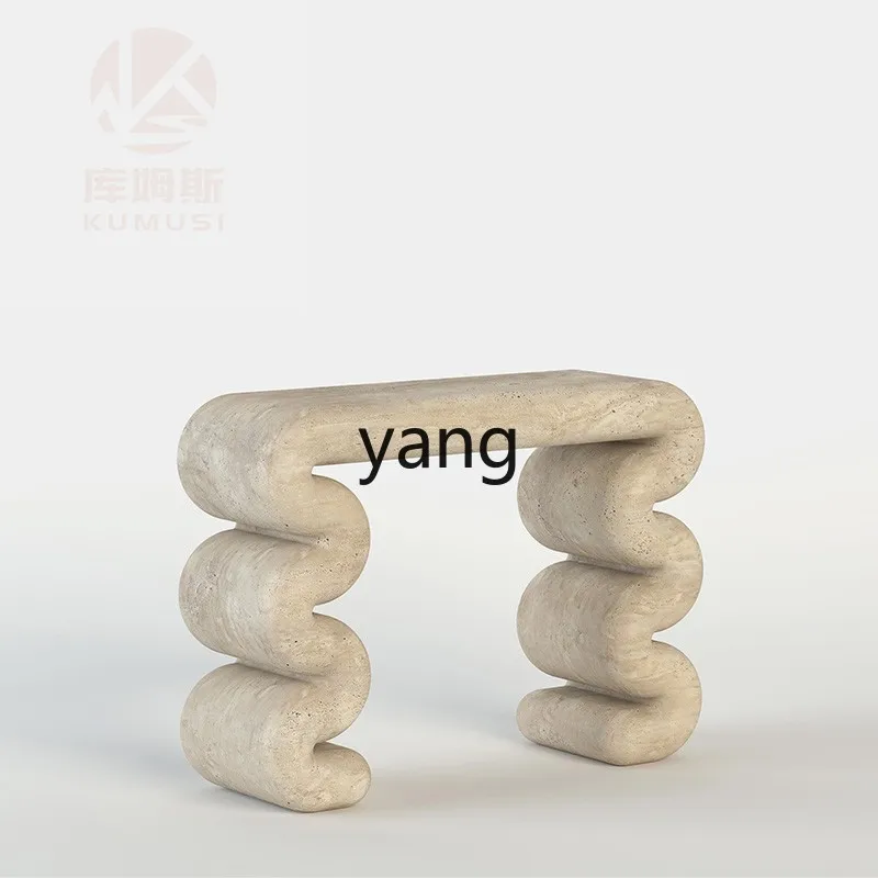 LTT natural travertine wabi-sabi wind entrance platform entrance hall entrance table