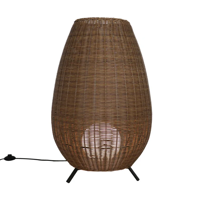 

Hotel restaurant outdoor floor lamp polyethylene rattan floor lamp