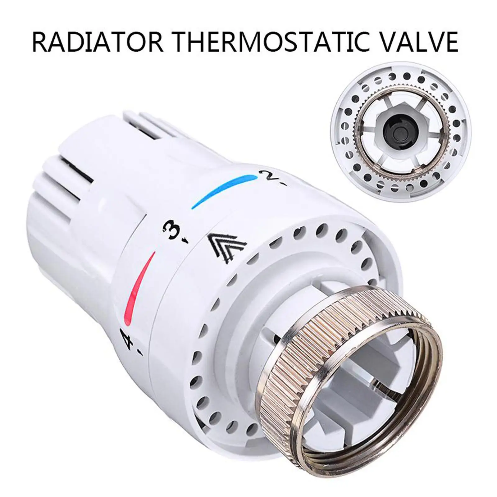 Válvula termostática de radiador, cabezal termostático, controlador de cabezal térmico, termostato de radiador para sistema de calefacción M30x1,5mm