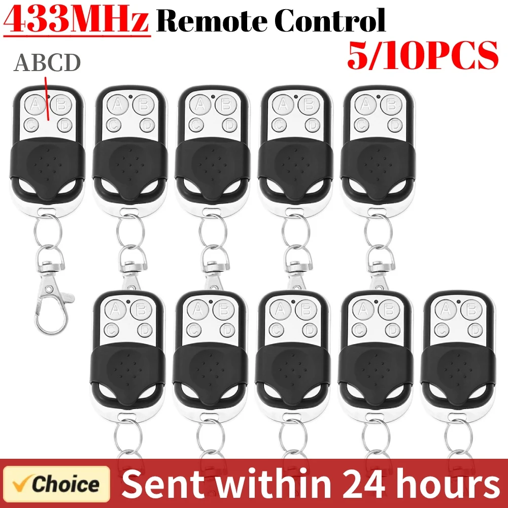 5/10PCS 433MHz Smart Copy Duplicator Remote Control 4 Button Electric Garage Door Gate Remote Cloning 433.92 MHz Transmitter
