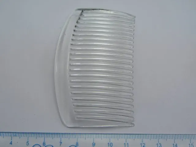 10 Clear Plastic Smooth Hair Clips Side Combs Pin 82X50mm for Ladies