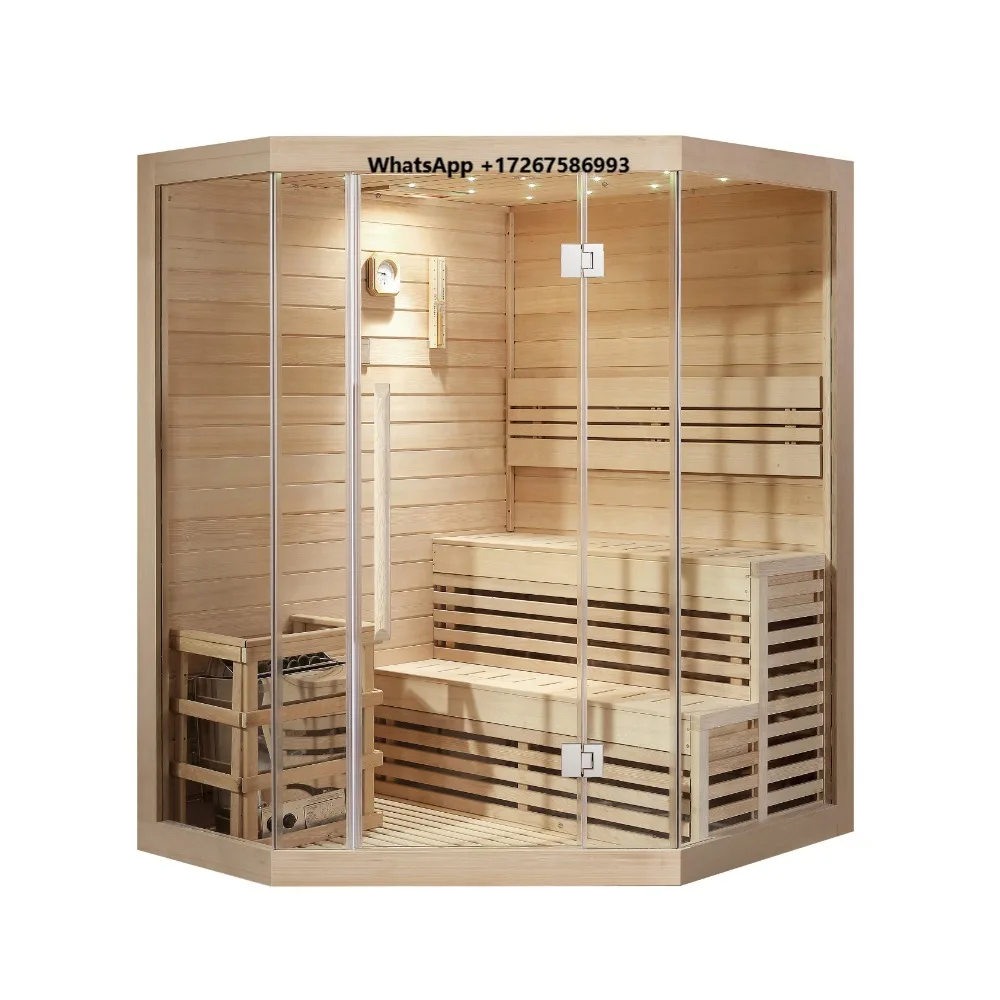 Wholesale Luxury Sauna Dry Steam Sauna Room for Therapy SPA Bath Traditional Sauna Rooms