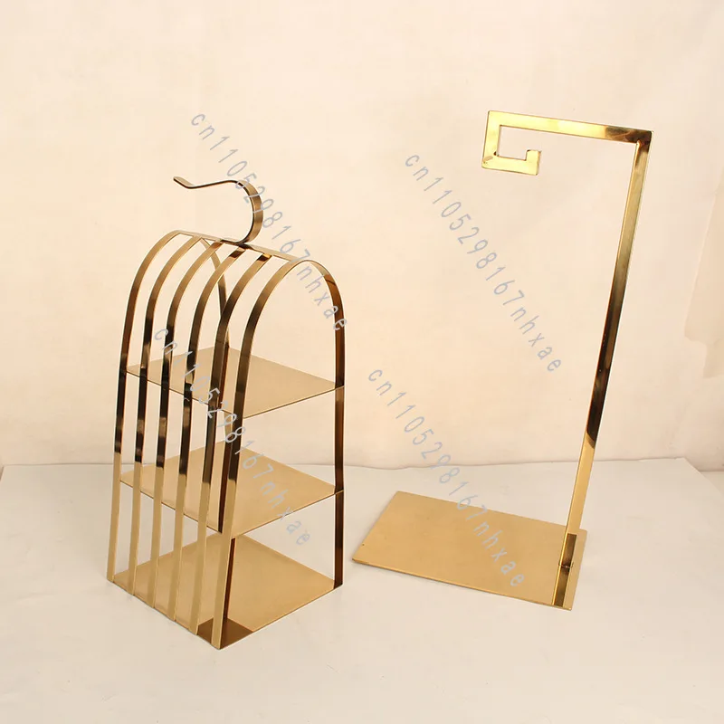 Afternoon Tea Snack Rack Cake Rack Tray Display Rack Birdcage Golden Dessert Table Ornament Cold Food Tea Break Table Set Table