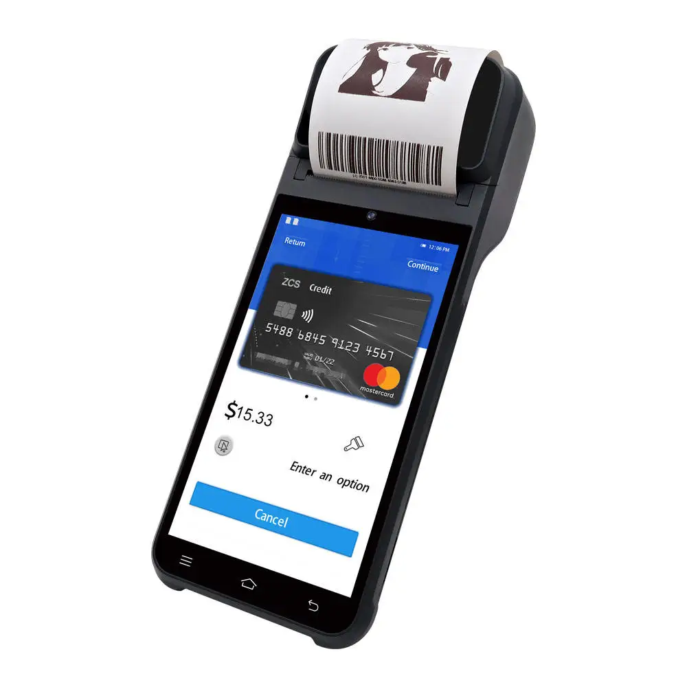 Z92 4G Touch Screen Android 13/14 Handheld POS Terminal Mobile Payment Cash Register with NFC Scanner 58mm Thermal Printer