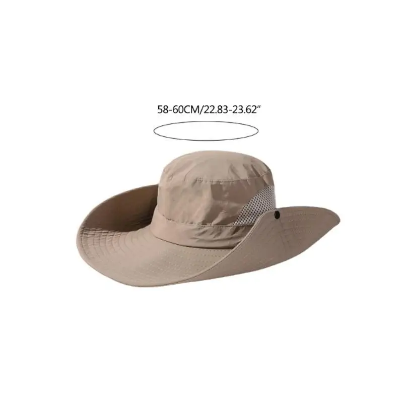 39BB Wide Brimmed Sun Hat Breathable for Outdoor Fishing Hiking Gift for Family