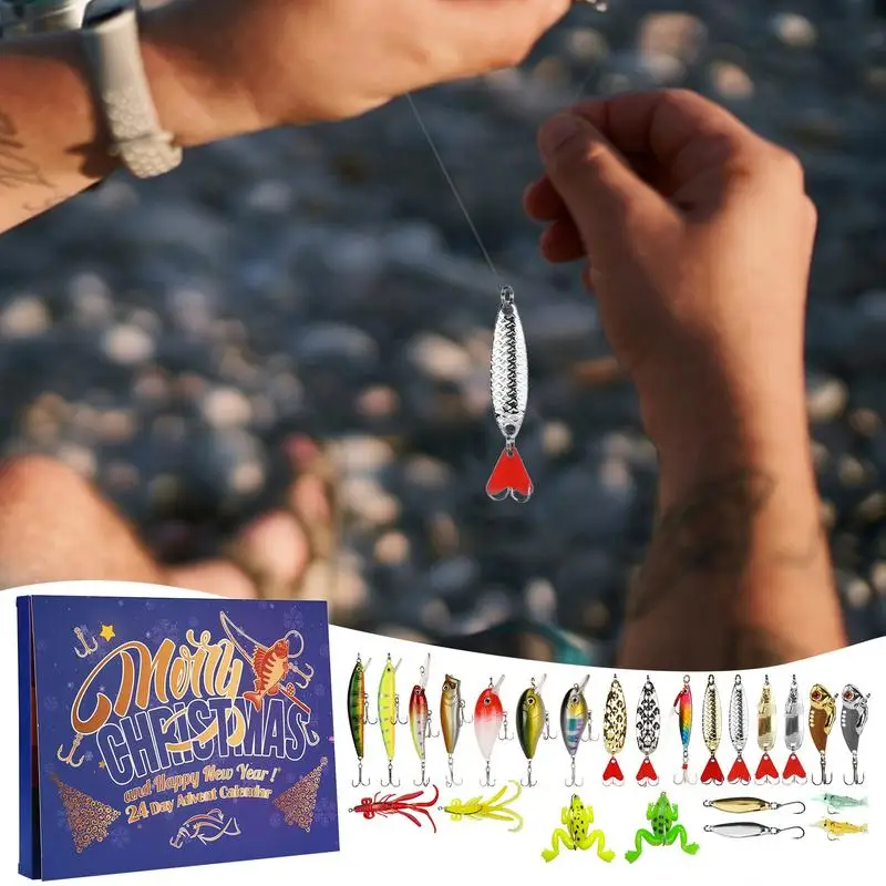 Advent Calendar 2024 Fishing Festive Fishing Countdown Calendar Fishing Lure Advent Calendar 24 Days Countdown Calendar For