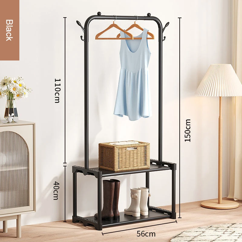 Rolling Garment Rack Hanger Rack Coat Standing on Wheels Rolling Storage Shelves Basket Single Pole Clothing Rack