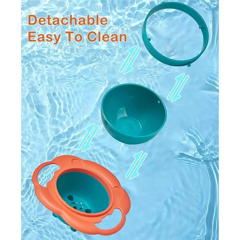 ABGH-Secure Lid For Kids-Spill-Proof Snack Cup With 360° Rotating Bowl, Balance Bowl Design Advancement