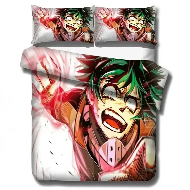 New My Hero Academia Bedding Set 3D Printed Suitable for Bedroom Duvet Cover Set With Pillowcases Kids Home Textile