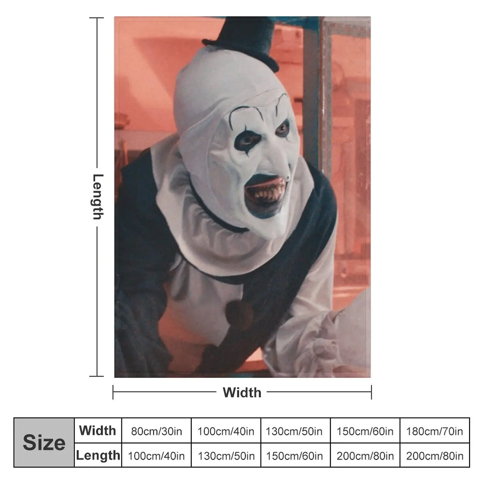 New Art The Clown - Terrifier Throw Blanket For Sofa Personalized Gift Beach Blanket Sleeping Bag Blanket