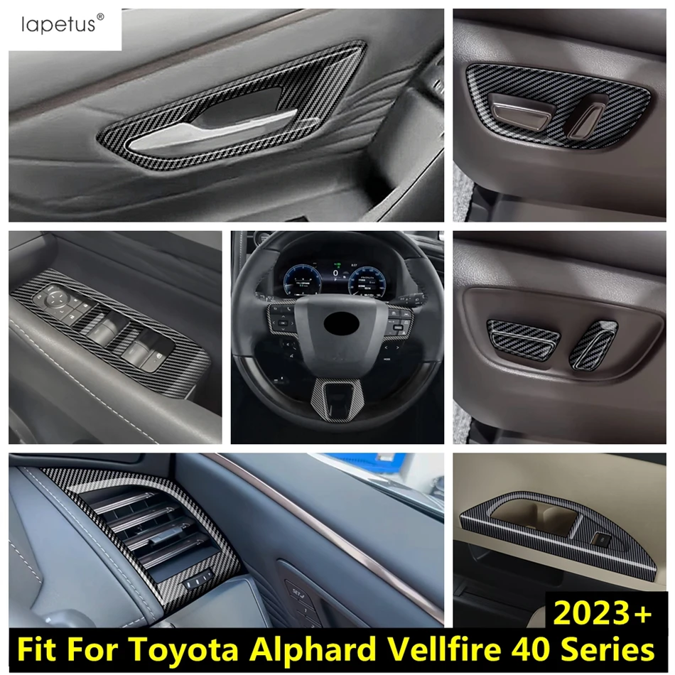 

Steering Wheel / Seat Adjust Button Panel / Window Lift Cover Trim Accessories For Toyota Alphard Vellfire 40 Series 2023 2024