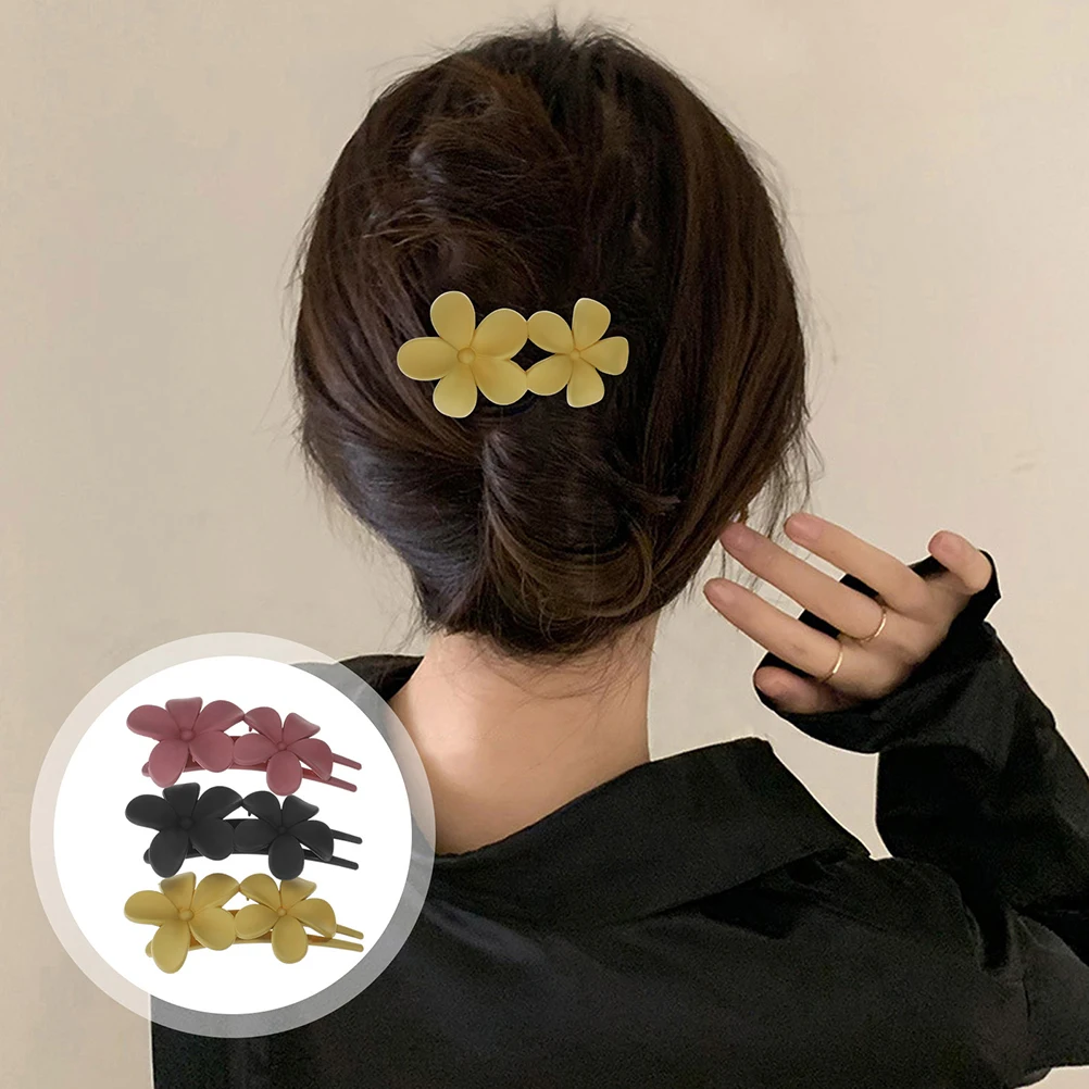 

6pcs Flower Clips for Women Stylish Alligator Barrettes PC Material Wedding Party Hair Accessories Decorative Volume Hair
