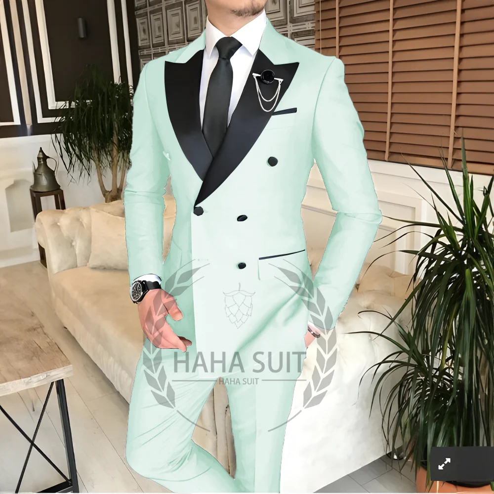 Costume pour hommes sur mesure 2 pièces vêtements mode hommes mariage marié costumes meilleur homme dîner fiançailles smoking