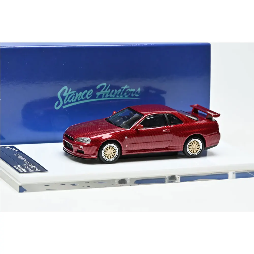 Stance Hunters 1/64 Skyline GTR R34 Model Car Vintage Cars Diecast Vehicle Collection Model With Display Case Gifts for Adults - view 3