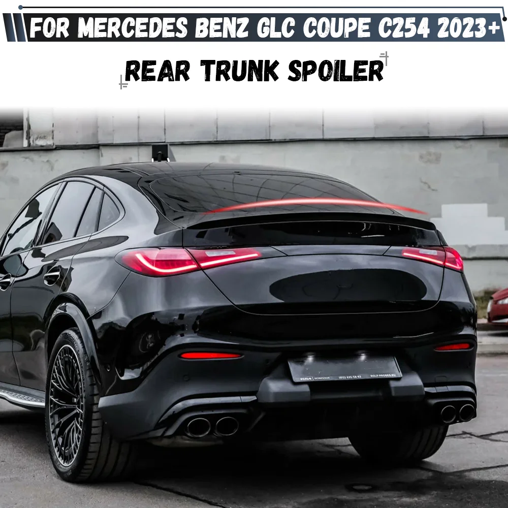 

For Mercedes Benz GLC Coupe C254 GLC300 400 AMG 2023 2024 2025 2026 Rear Roof Spoiler Rear Wing Body Kits