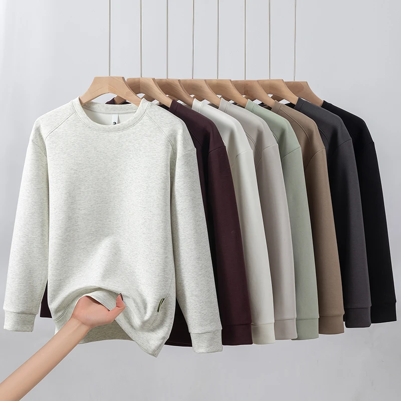 Men's outdoor running sports long sleeved sweatshirt T-shirt for spring autumn fashion simple natural sports leisure pullover