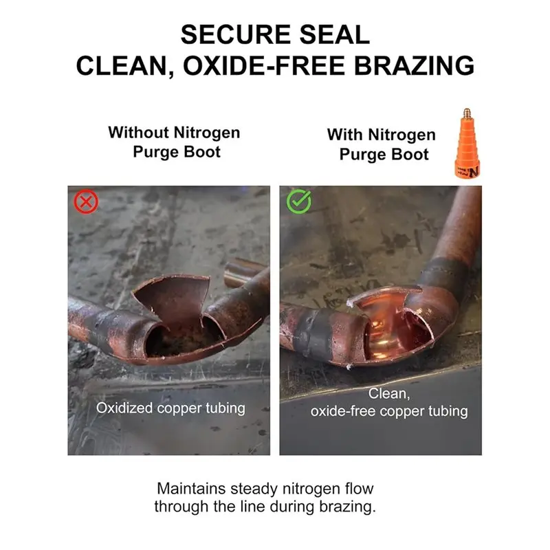 Nitrogen Purge Boot With Multi-Size O-Ring Seal And 1/4