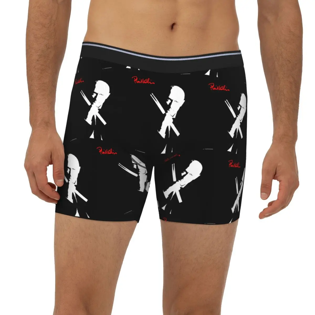 

Длинные трусы-боксеры Phil Collins, короткие мужские трусы, мягкое нижнее белье для мужчин, подарки бойфренду