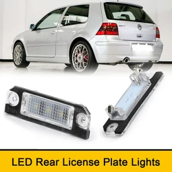 3SMD White LED License Number Plate Lights No Error for Golf 4 5 Lupo Polo 9N Passat 3C B6 Limousine 2005-2010 Car Styling