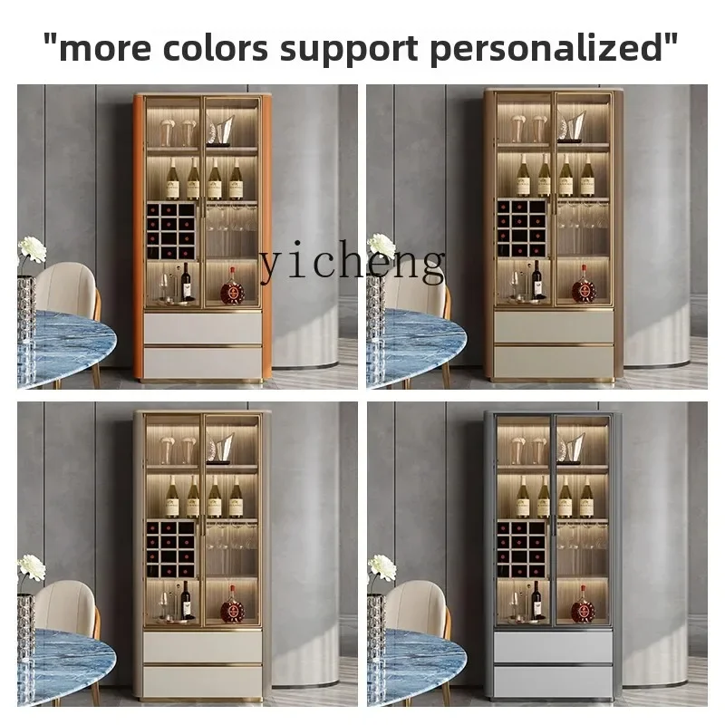 

D4-2 light luxury wine cabinet modern living room home wall display cabinet solid wood locker