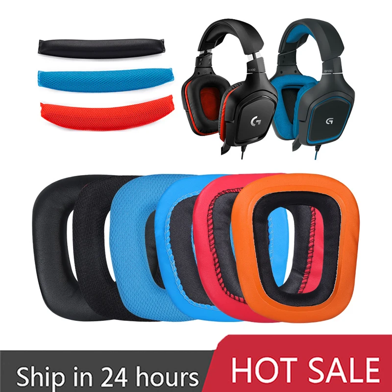 ใหม่หูฟังแผ่นรองหูฟังสำหรับ Logitech G35 G930 G430 F450 G230หูฟัง Cushion Pad แผ่นรองหูฟังฟองน้ำหัว