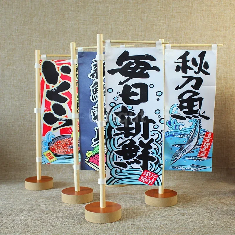 Japanese Mini small flag hanging flag Sashimi sushi reasturant shop flag banner kitchen japanese Restaurant decoration curtain