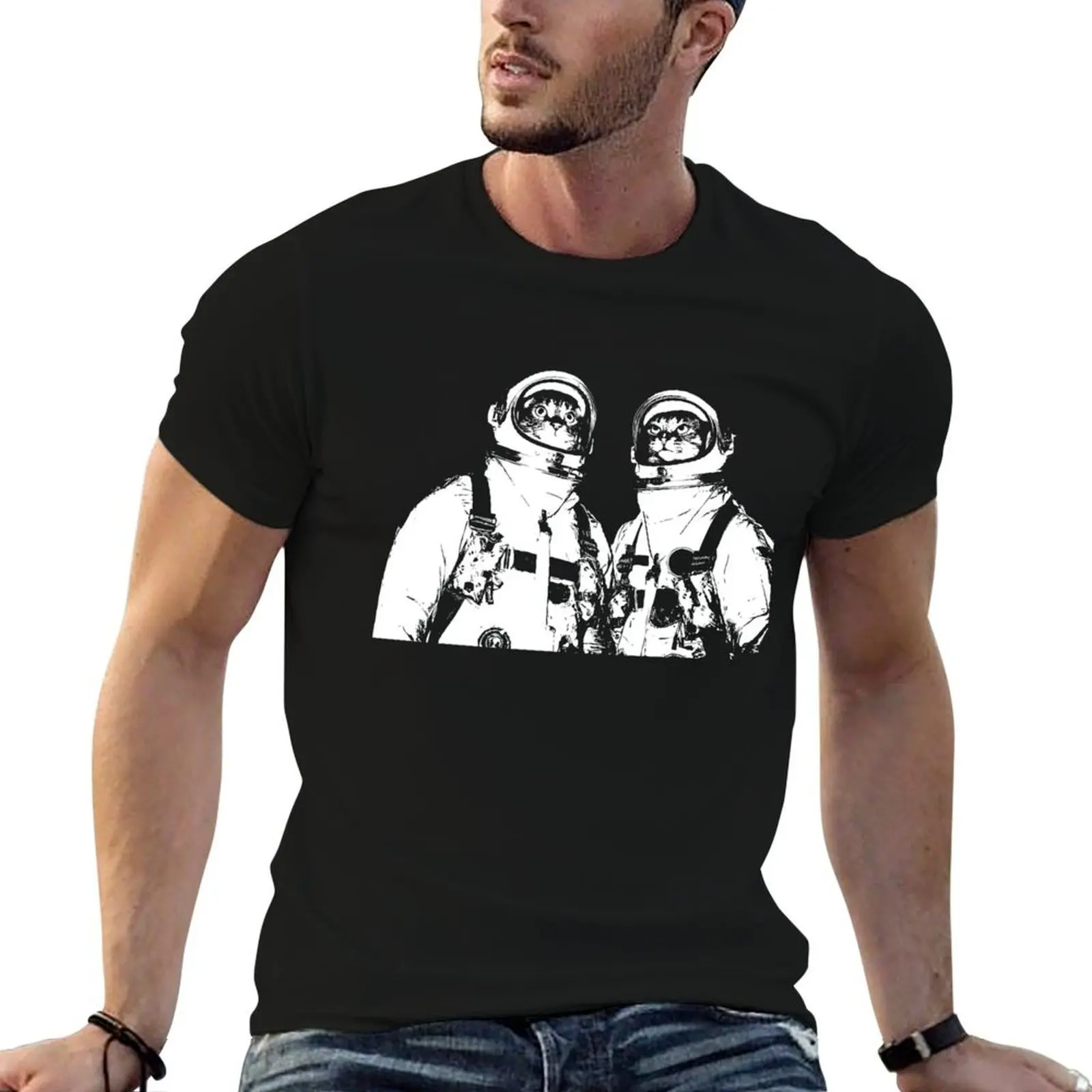

Catstronauts T-Shirt man t shirt luxury printed t shirts for man cotton t shirt pack T-Shirt
