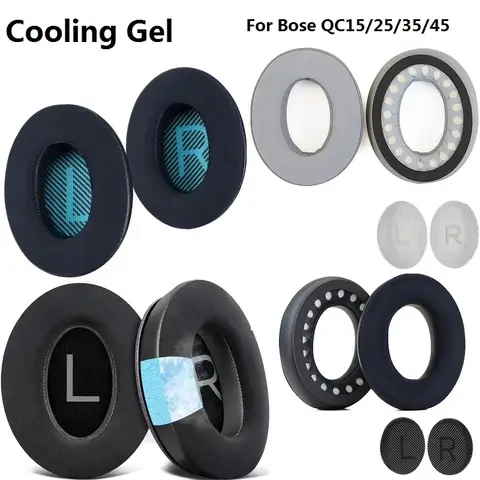 Cuscinetti auricolari in gel di raffreddamento per Bose QuietComfort QC25 QC35 QC35II QC45 Cuffie di ricambio Cuscino auricolare Cuscini auricolari Paraorecchie