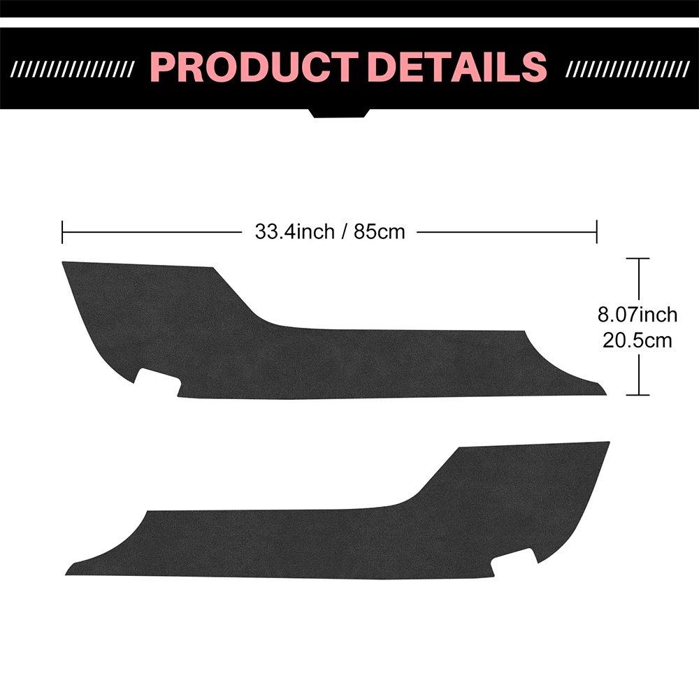 for Lexus Rc 2015-2023 Silicone material Suede Leather Door Anti-Kick Sticker Soil-Proof Mat Children\'s Kick Pad Car Accessories