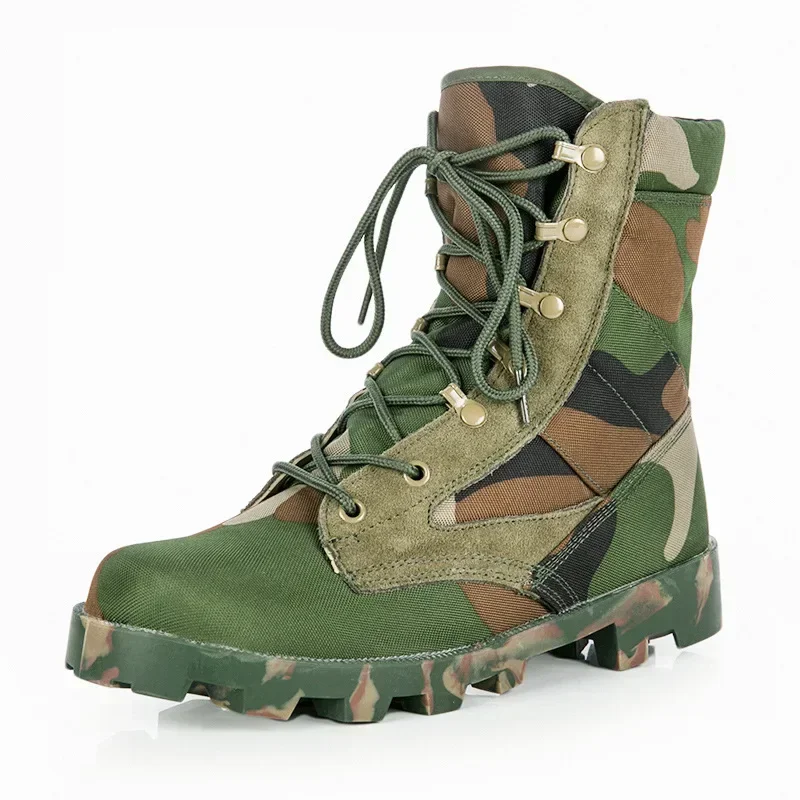 Men Combat Boots High Top Panama Desert Boot Outdoor Hiking Boots Man Anti Slip Tactical Boot Training Motorcycle Boot
