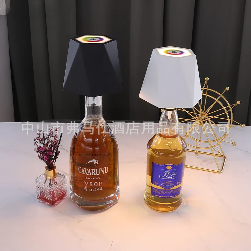 

Трансграничный держатель лампы для бутылки вина RGB Symphony, креативная портативная зарядная настольная лампа, бар, ресторан, атмосфера, свет, бутылка для вина