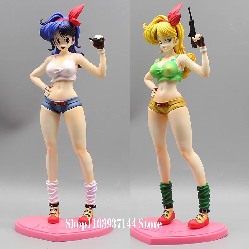 

30cm Dragon Ball Figure Accion Sexy Blonde Hair Lunch Action Figure Girls Gk Kawaii Lunch Figurine PVC Model Decoration Toys