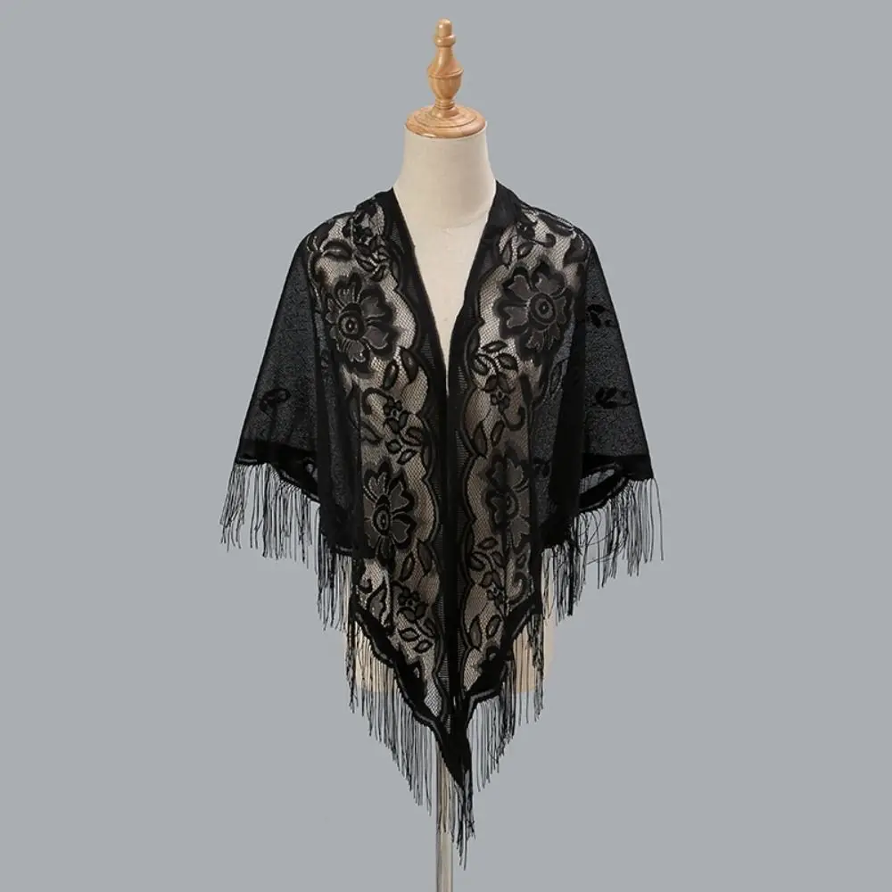 Women Tulle Shawl Wedding Accessories Cloak Wedding Bridal Shawl Evening Prom Cape Women Shawl With Tassel