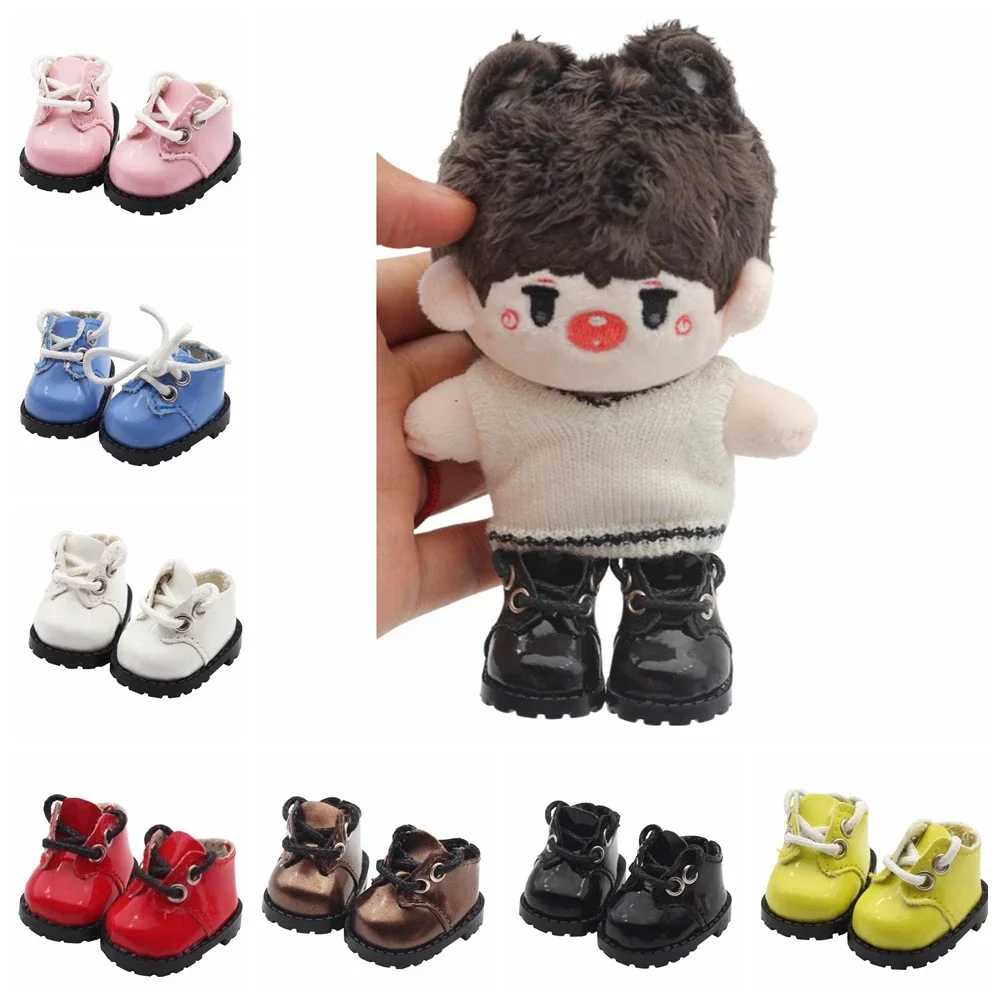 

1 pair 3.8*2.3cm Doll Shoes For 10cm Cotton Dolls DIY Casual Wear Shoes Fashion Martin Boots Doll Gift Toys Clothes Accessories