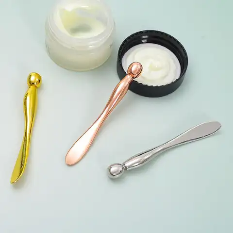 1pcs 금속 페이스 마사지 스틱 안티 링클 아이 크림 스쿠프 아이 마스크 믹싱 케어 마사지 주걱 여성 애플리케이터 바 보 V0D3