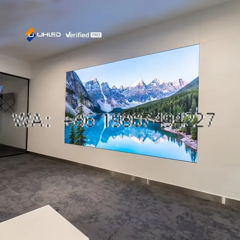 for UHLED P1.538 Indoor COB LED Display Screen Ultra HD Video Wall 7680Hz Refresh Rate ETL Certified Executive Boardroom