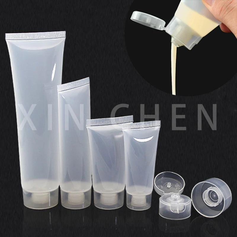 5 Pcs Travel Empty Cosmetic Tube Squeeze Facial Cleansing Container Hand Cream Bottle Lotion Sample Gel Box 15/20/30/50/100ml