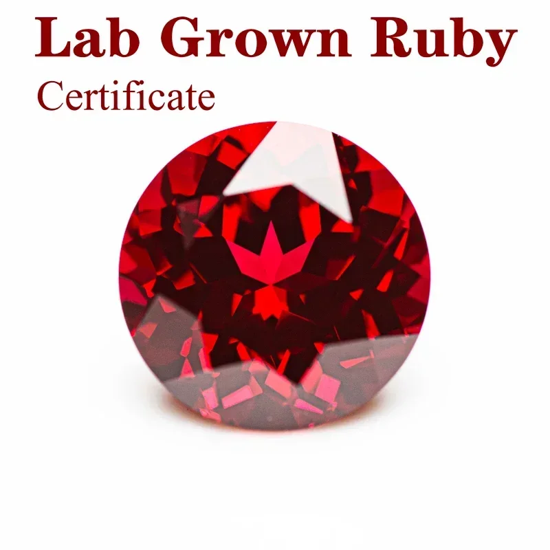 

Top Lab Grown Ruby Circular Pigeon Blood VVS1 Charms Beads Diy for Advanced Jewelry Making Materials Selectable AGL Certificate