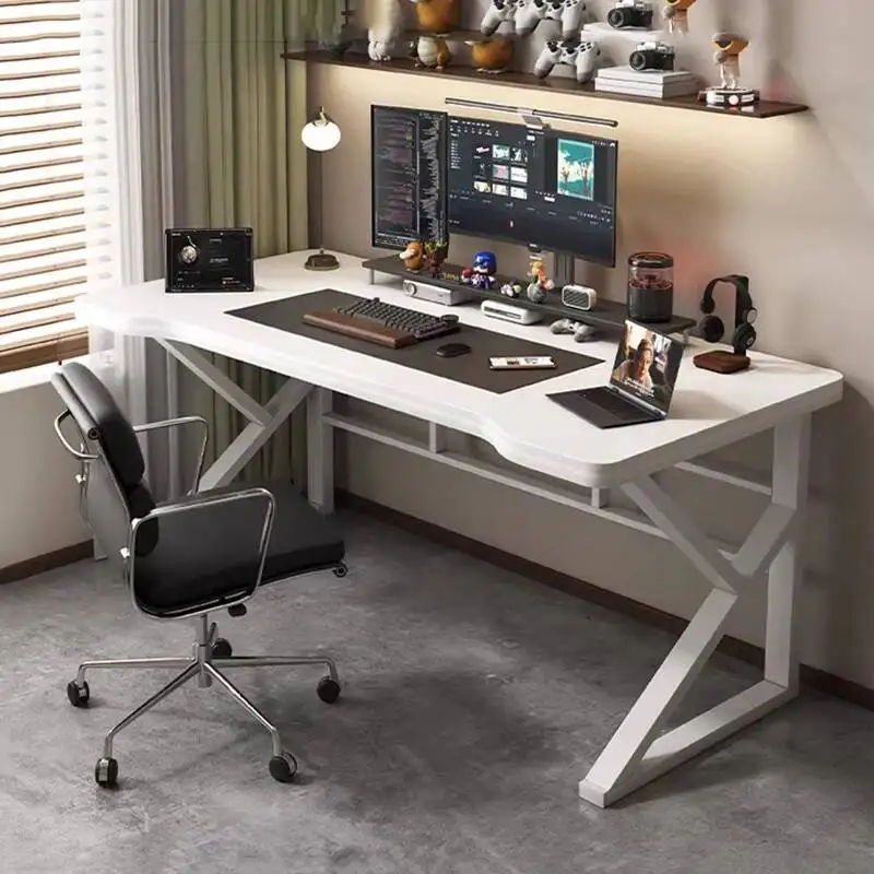 Space Saving Computer Office Desk Gaming Bedroom Standing Design Office Desk Aesthetic Nordic Mesa Ordenador Lounge Furniture