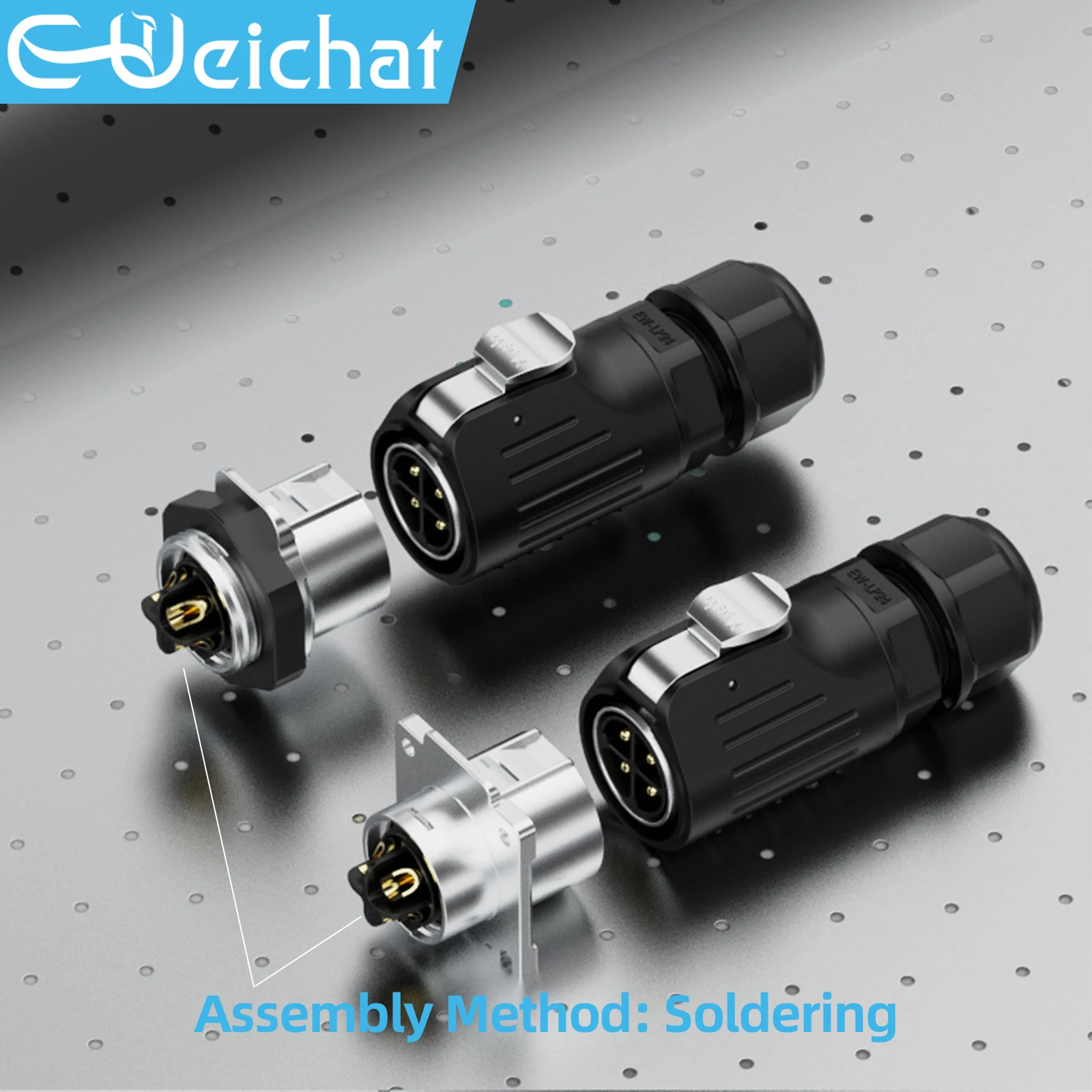 EW-LP24 Waterproof Connector IP68 Industrial Circular Aviation Electrical Connector M24 2-24 Pin Thread Socket