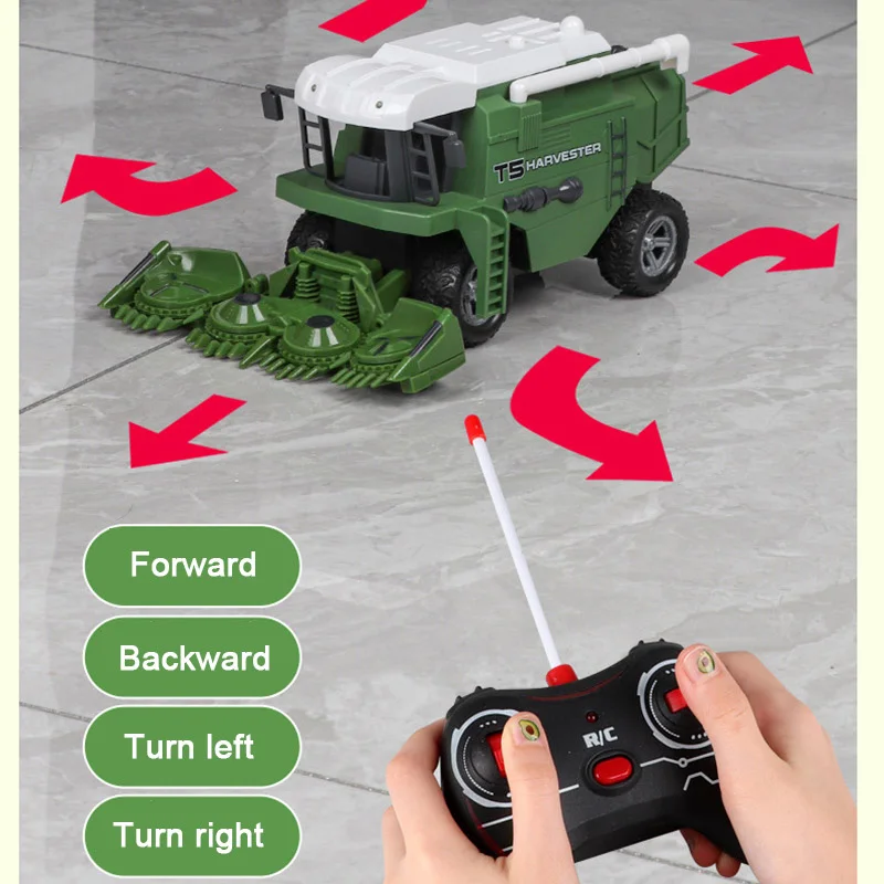 RC car toys RC Farm Harvester Remote Control Toy Cars Engineering Construction Truck Farming Machine children boys Kids gift