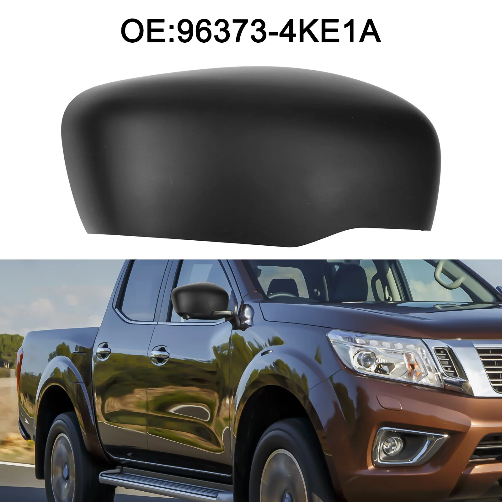 

Black Side Mirror Navara D23 Side Cover Complete Replacement Hassle-free Installation Vehicle Exterior Upgrade